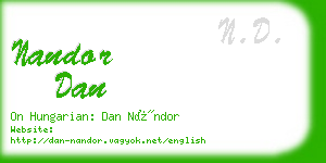 nandor dan business card